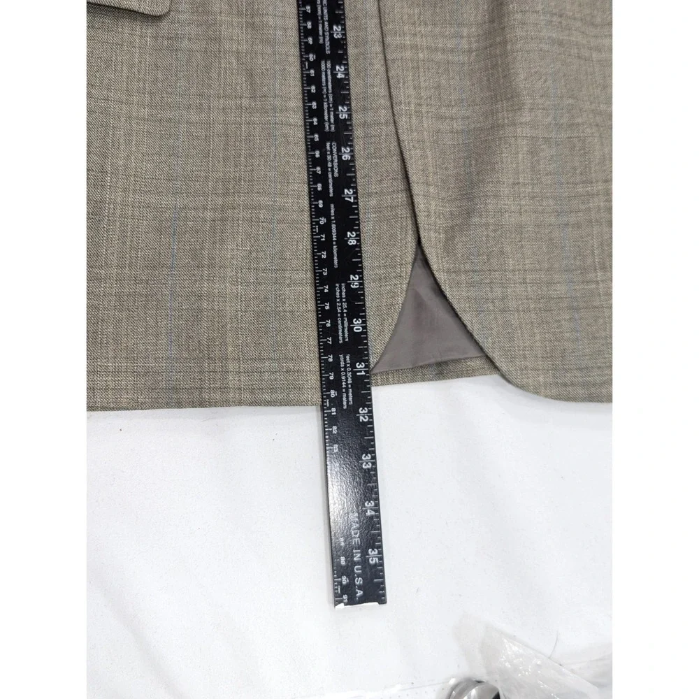 Jos. A.‎ Bank Blazer Coat Sport Suit Jacket Silk/Wool Blend Glenn Check 46R 48